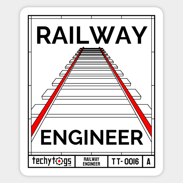 Railway Engineer Sticker by techy-togs